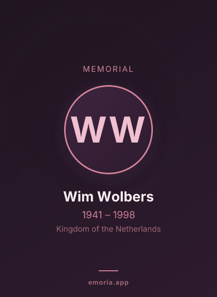 Memorial portrait of Wim Wolbers