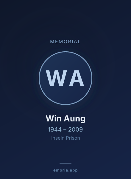 Memorial portrait of Win Aung
