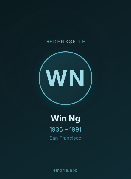 Gedenkportrait von Win Ng