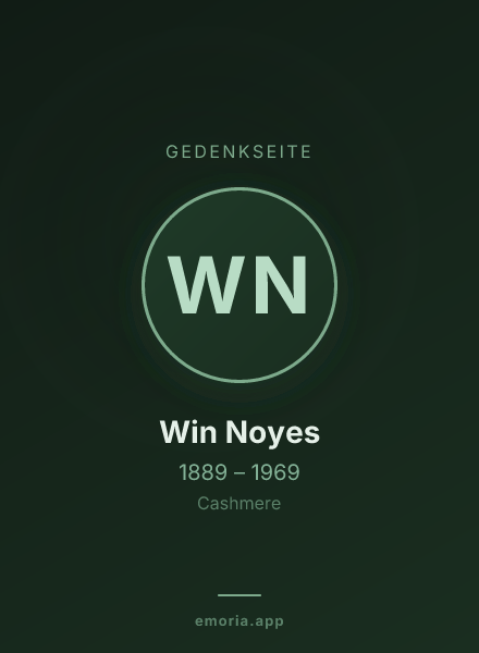 Gedenkportrait von Win Noyes