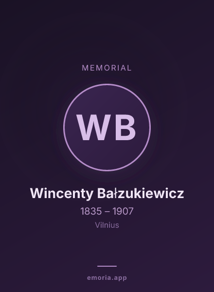 Memorial portrait of Wincenty Bałzukiewicz