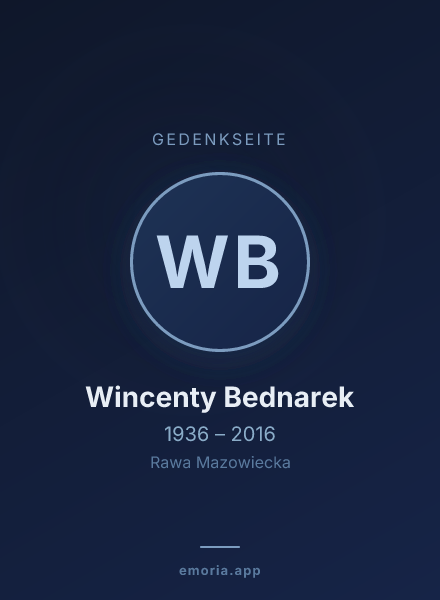 Gedenkportrait von Wincenty Bednarek