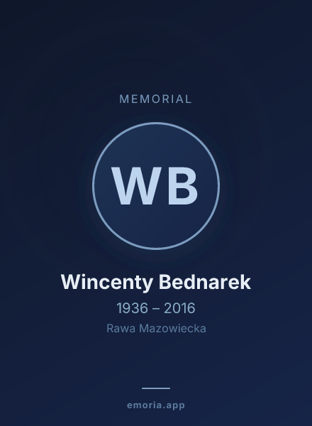 Memorial portrait of Wincenty Bednarek
