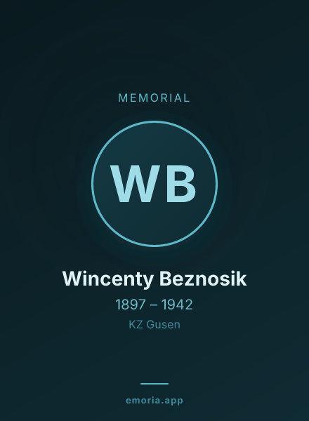 Memorial portrait of Wincenty Beznosik