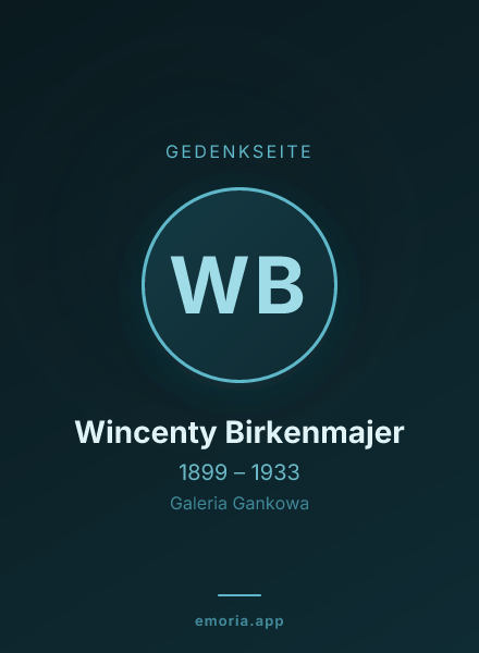 Gedenkportrait von Wincenty Birkenmajer