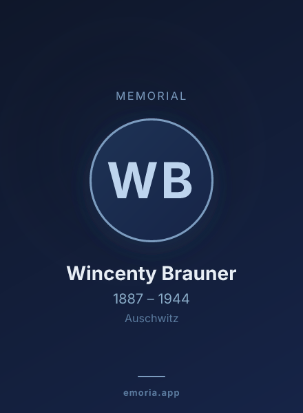 Memorial portrait of Wincenty Brauner