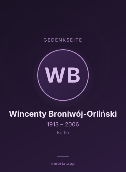 Gedenkportrait von Wincenty Broniwój-Orliński