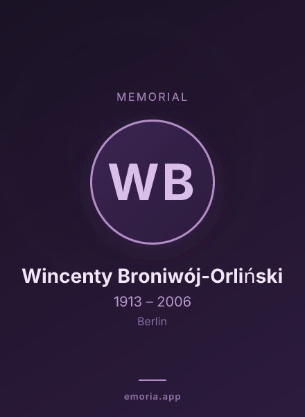 Memorial portrait of Wincenty Broniwój-Orliński