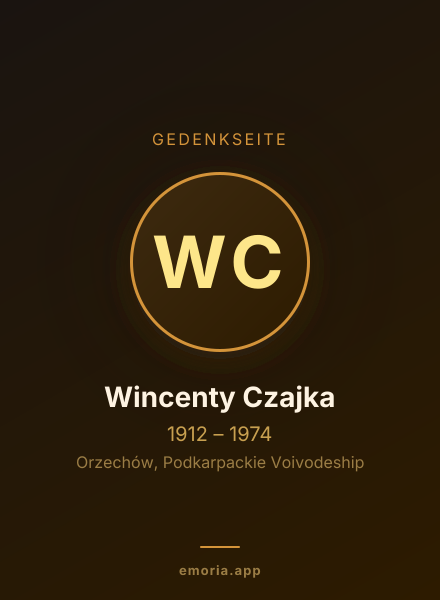 Gedenkportrait von Wincenty Czajka