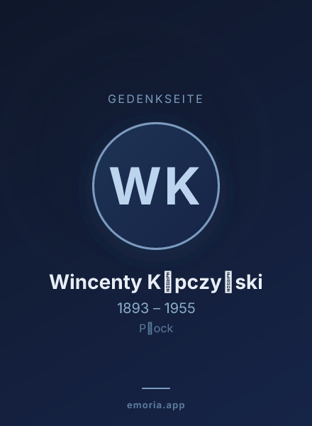Gedenkportrait von Wincenty Kępczyński