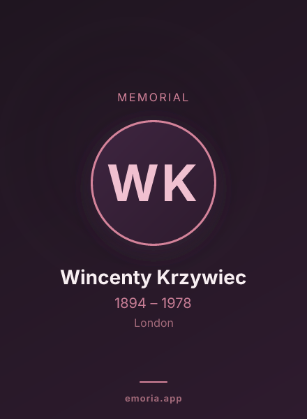 Memorial portrait of Wincenty Krzywiec
