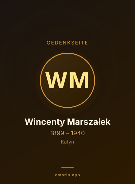 Gedenkportrait von Wincenty Marszałek