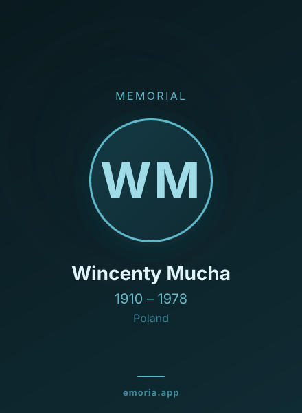 Memorial portrait of Wincenty Mucha