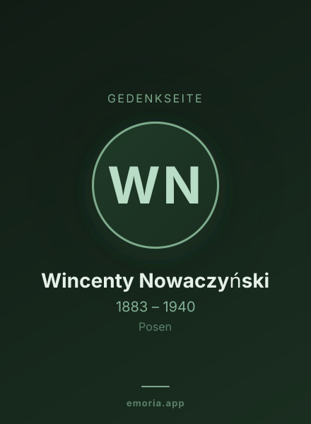 Gedenkportrait von Wincenty Nowaczyński