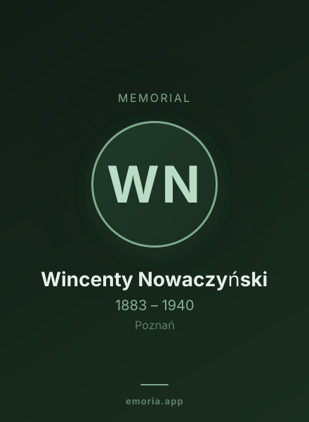 Memorial portrait of Wincenty Nowaczyński