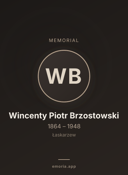 Memorial portrait of Wincenty Piotr Brzostowski