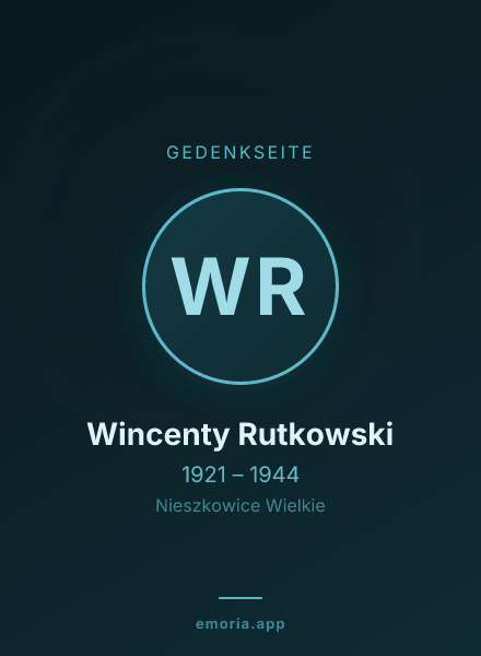 Gedenkportrait von Wincenty Rutkowski