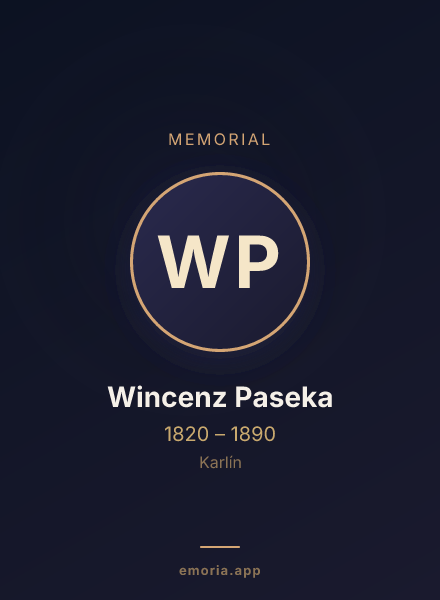 Memorial portrait of Wincenz Paseka