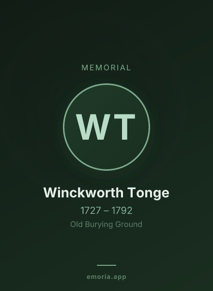 Memorial portrait of Winckworth Tonge
