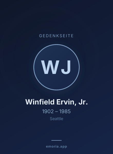 Gedenkportrait von Winfield Ervin, Jr.