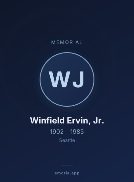 Memorial portrait of Winfield Ervin, Jr.