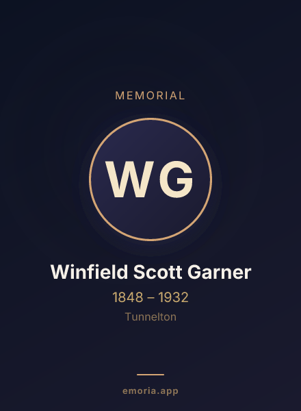 Memorial portrait of Winfield Scott Garner