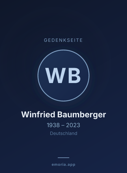 Gedenkportrait von Winfried Baumberger