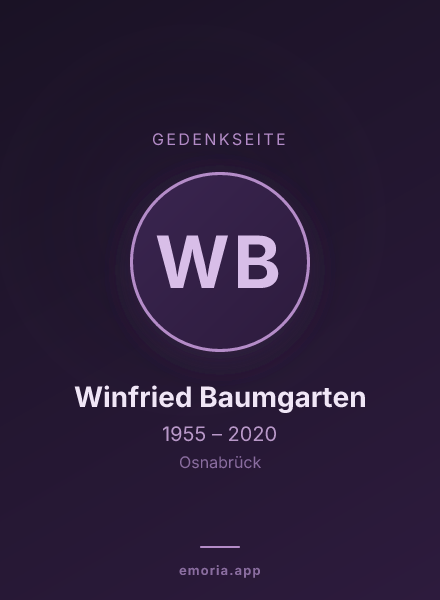 Gedenkportrait von Winfried Baumgarten