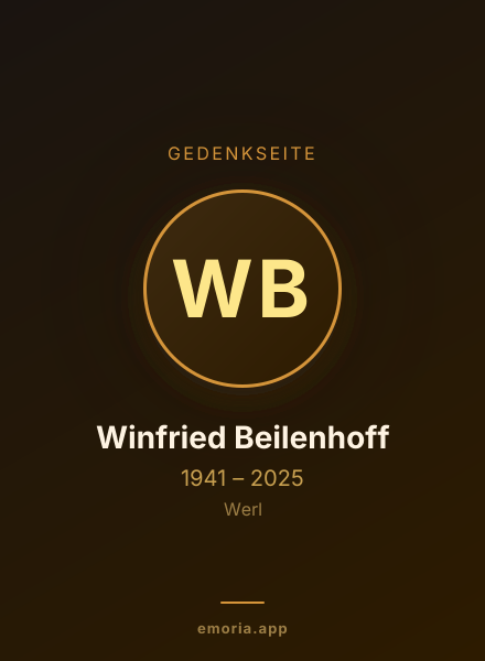 Gedenkportrait von Winfried Beilenhoff