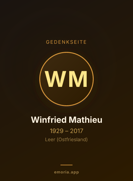 Gedenkportrait von Winfried Mathieu