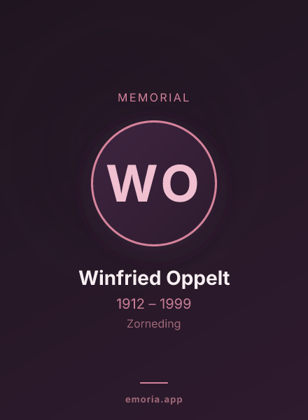 Memorial portrait of Winfried Oppelt
