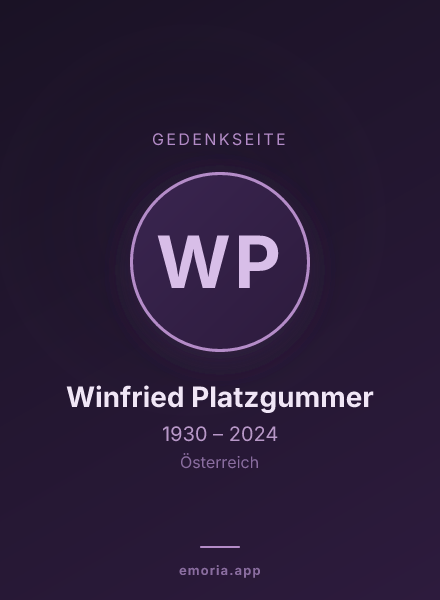 Gedenkportrait von Winfried Platzgummer