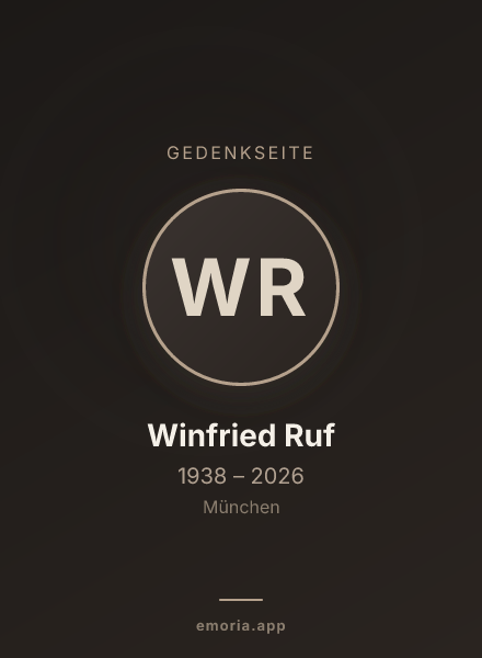 Gedenkportrait von Winfried Ruf