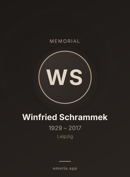 Memorial portrait of Winfried Schrammek