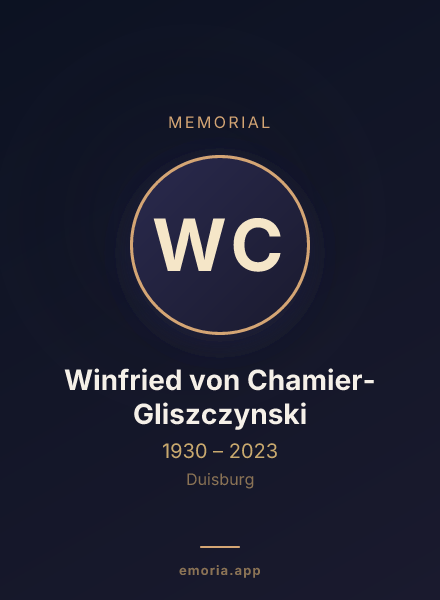 Memorial portrait of Winfried von Chamier-Gliszczynski