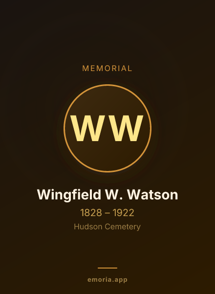 Memorial portrait of Wingfield W. Watson