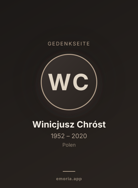 Gedenkportrait von Winicjusz Chróst