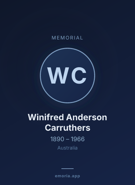 Memorial portrait of Winifred Anderson Carruthers