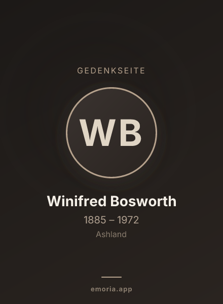 Gedenkportrait von Winifred Bosworth
