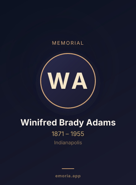 Memorial portrait of Winifred Brady Adams
