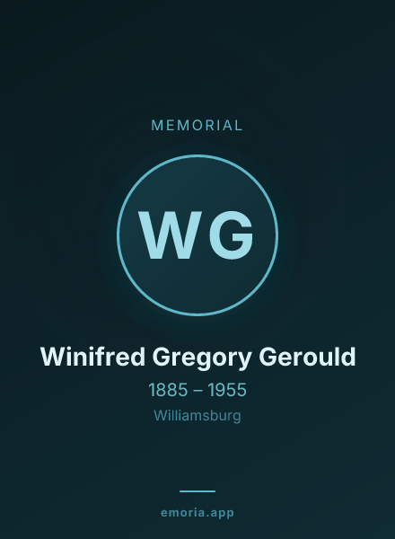 Memorial portrait of Winifred Gregory Gerould