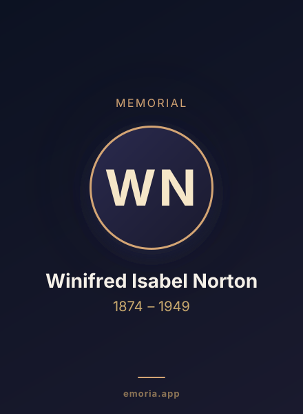 Memorial portrait of Winifred Isabel Norton