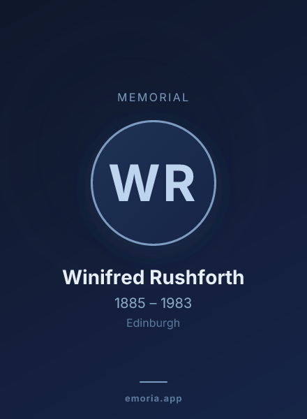 Memorial portrait of Winifred Rushforth