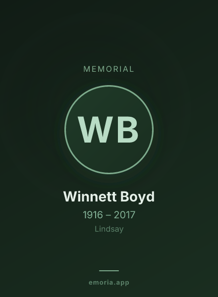 Memorial portrait of Winnett Boyd