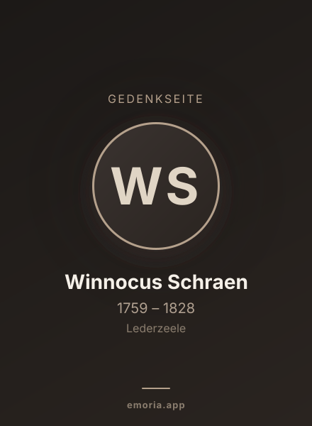 Gedenkportrait von Winnocus Schraen