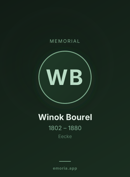 Memorial portrait of Winok Bourel