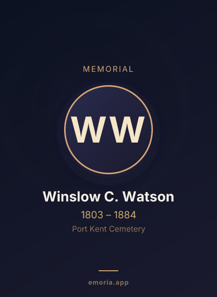 Memorial portrait of Winslow C. Watson