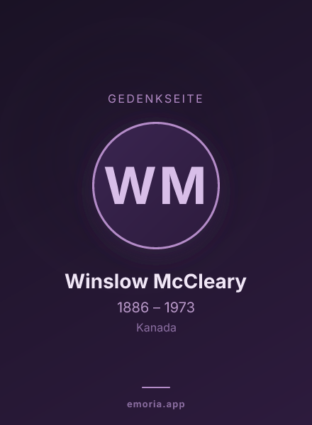 Gedenkportrait von Winslow McCleary