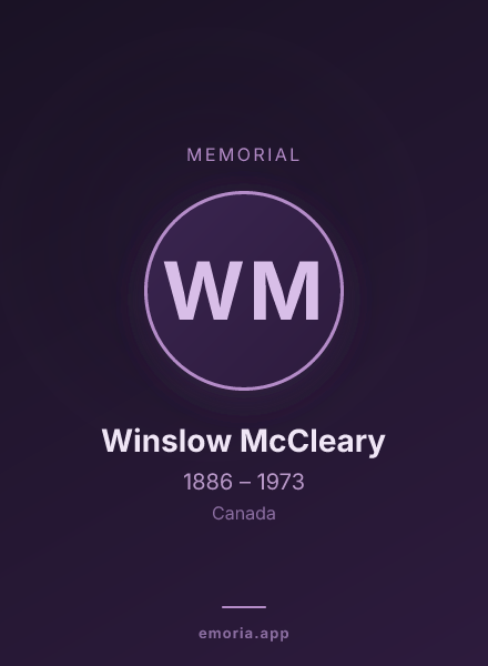 Memorial portrait of Winslow McCleary
