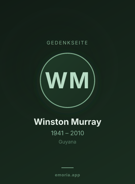 Gedenkportrait von Winston Murray